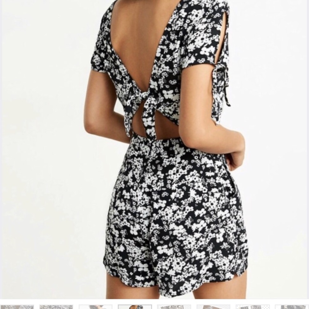Express tie back romper
